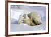 Kissing Polar Bear Cubs-Howard Ruby-Framed Photographic Print