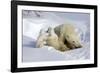 Kissing Polar Bear Cubs-Howard Ruby-Framed Photographic Print