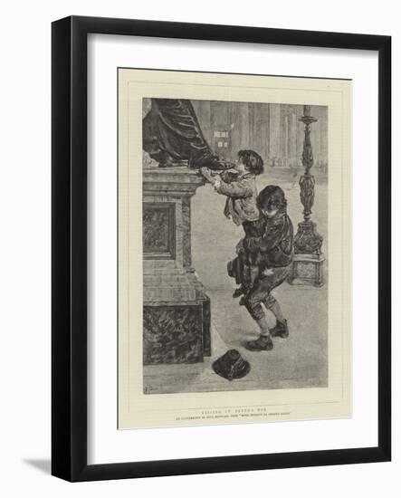 Kissing St Peter's Toe-Charles Paul Renouard-Framed Giclee Print