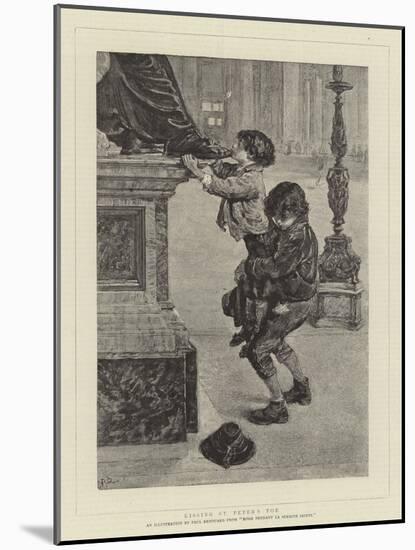 Kissing St Peter's Toe-Charles Paul Renouard-Mounted Giclee Print