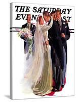 "Kissing the Best Man," Saturday Evening Post Cover, June 5, 1937-Albert W. Hampson-Stretched Canvas