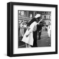 Kissing the War Goodbye in Times Square, 1945, II-Victor Jorgensen-Framed Art Print