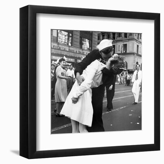 Kissing the War Goodbye in Times Square, 1945, II-Victor Jorgensen-Framed Art Print