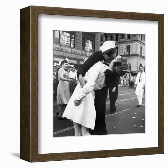 Kissing the War Goodbye in Times Square, 1945, II-Victor Jorgensen-Framed Art Print