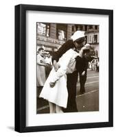 Kissing the War Goodbye (Times Square, New York City,, c.1945)-Victor Jorgensen-Framed Art Print