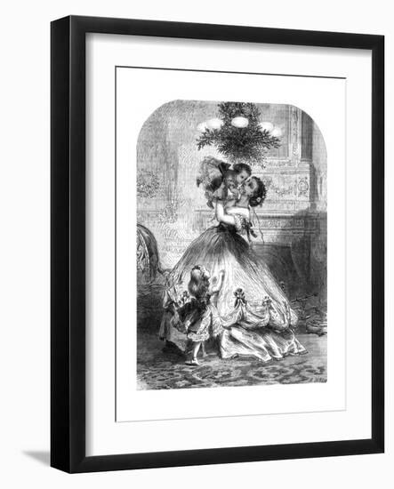Kissing under the Mistletoe, 1865-A. Hunt-Framed Giclee Print