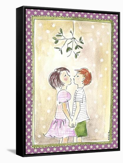 Kissing under the Mistletoe-Effie Zafiropoulou-Framed Stretched Canvas