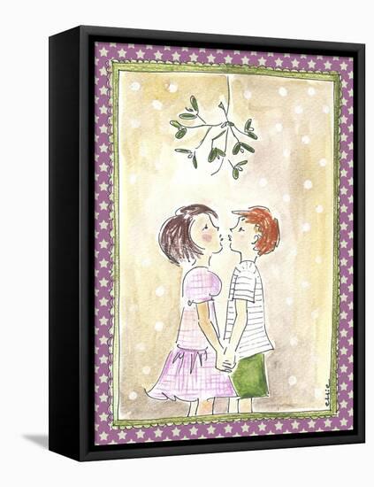 Kissing under the Mistletoe-Effie Zafiropoulou-Framed Stretched Canvas