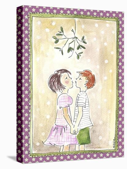 Kissing under the Mistletoe-Effie Zafiropoulou-Stretched Canvas