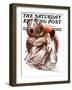 "Kissing Winter Goodby," Saturday Evening Post Cover, March 7, 1925-Paul Stahr-Framed Giclee Print