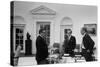 Kissinger, Rockefeller and Ford Discuss Evacuation of Saigon, in April 1975-null-Stretched Canvas