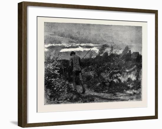 Kit, a Memory; He Waved His Stick and Increased His Pace-null-Framed Giclee Print