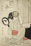 Two Women and a Cat-Kitagawa Utamaro-Art Print