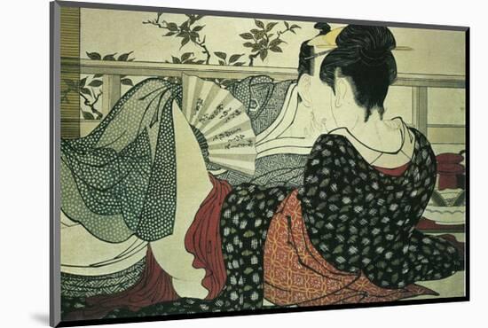 Kitagawa Utamaro (The Lovers) Art Poster Print-null-Mounted Poster