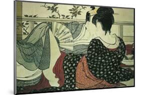 Kitagawa Utamaro (The Lovers) Art Poster Print-null-Mounted Poster