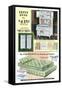 Kitchen Cabinet Unit, Mattress-null-Framed Stretched Canvas