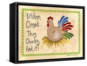 Kitchen Closed...Chicken-Debbie McMaster-Framed Stretched Canvas