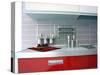 Kitchen Counter with Red Front-null-Stretched Canvas