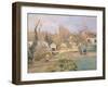 Kitchen Garden at the The L'Hermitage, Pontoise, 1874-Camille Pissarro-Framed Giclee Print