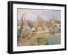 Kitchen Garden at the The L'Hermitage, Pontoise, 1874-Camille Pissarro-Framed Giclee Print