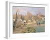 Kitchen Garden at the The L'Hermitage, Pontoise, 1874-Camille Pissarro-Framed Giclee Print