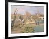 Kitchen Garden at the The L'Hermitage, Pontoise, 1874-Camille Pissarro-Framed Giclee Print