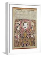 Kitchen God with Lunar Calendar, 1895-Qing Dynasty Chinese School-Framed Giclee Print