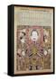 Kitchen God with Lunar Calendar, 1895-Qing Dynasty Chinese School-Framed Stretched Canvas
