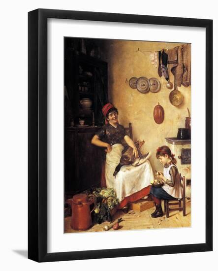 Kitchen Help-Isidor Kaufmann-Framed Art Print