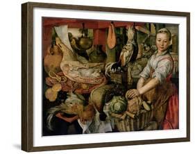 Kitchen Interior, 1566-Joachim Beuckelaer-Framed Giclee Print