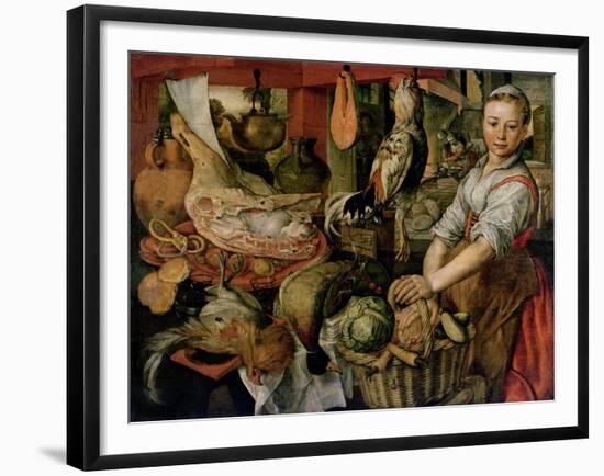 Kitchen Interior, 1566-Joachim Beuckelaer-Framed Giclee Print