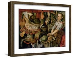 Kitchen Interior, 1566-Joachim Beuckelaer-Framed Giclee Print