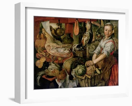 Kitchen Interior, 1566-Joachim Beuckelaer-Framed Giclee Print