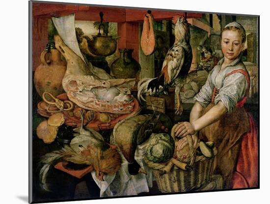 Kitchen Interior, 1566-Joachim Beuckelaer-Mounted Giclee Print