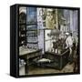 Kitchen Interior, Colour Illustration, Austria, 19th Century-null-Framed Stretched Canvas