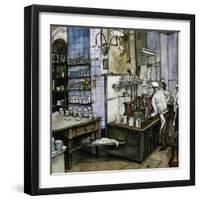 Kitchen Interior, Colour Illustration, Austria, 19th Century-null-Framed Giclee Print