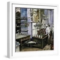 Kitchen Interior, Colour Illustration, Austria, 19th Century-null-Framed Giclee Print