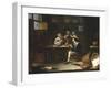 Kitchen Interior with Peasants Smoking and Drinking around a Table, 1655-Gillis van Tilborgh-Framed Giclee Print