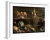 Kitchen Interior with Still Life, Maid by the Fire-Adriaen van Utrecht-Framed Giclee Print