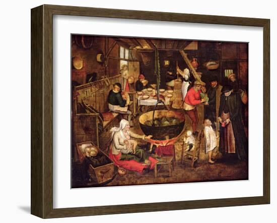 Kitchen Interior-Pieter Bruegel the Elder-Framed Giclee Print