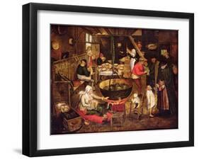 Kitchen Interior-Pieter Bruegel the Elder-Framed Giclee Print