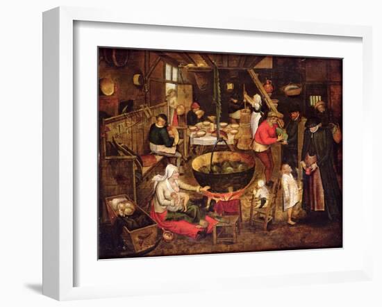 Kitchen Interior-Pieter Bruegel the Elder-Framed Giclee Print