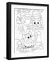 Kitchen Kitties Lineart-Karen Middleton-Framed Giclee Print