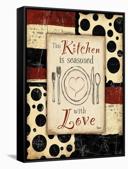 Kitchen Love Plate-Diane Stimson-Framed Stretched Canvas