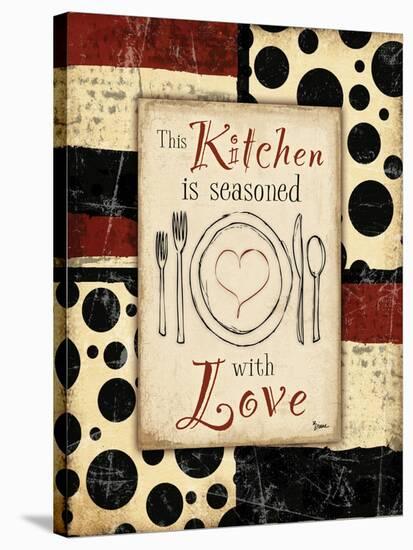 Kitchen Love Plate-Diane Stimson-Stretched Canvas