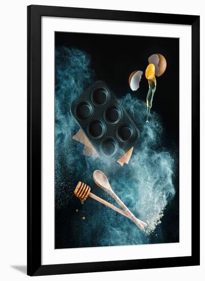 Kitchen mess: honey muffins-Dina Belenko-Framed Photographic Print