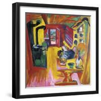 Kitchen of Mountain Cabin-Ernst Ludwig Kirchner-Framed Giclee Print
