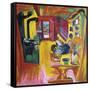 Kitchen of Mountain Cabin-Ernst Ludwig Kirchner-Framed Stretched Canvas