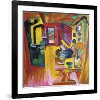 Kitchen of Mountain Cabin-Ernst Ludwig Kirchner-Framed Giclee Print