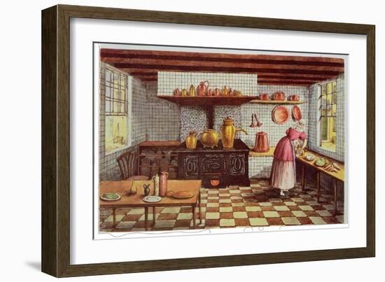 Kitchen of the Hotel St.Lucas, in the Hoogstraat, Rotterdam, 1834-Mary Ellen Best-Framed Giclee Print
